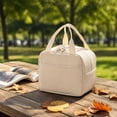 thumbnail image 7 of Corduroy Insulated Lunch Bag Portable, Waterproof Oil Resistant Lunch Tote for Work and School, Aluminum Foil Cooler Bag for Outdoor Picnic, Stylish Lunch Box Bag Gift for Men and Women, 7 of 7