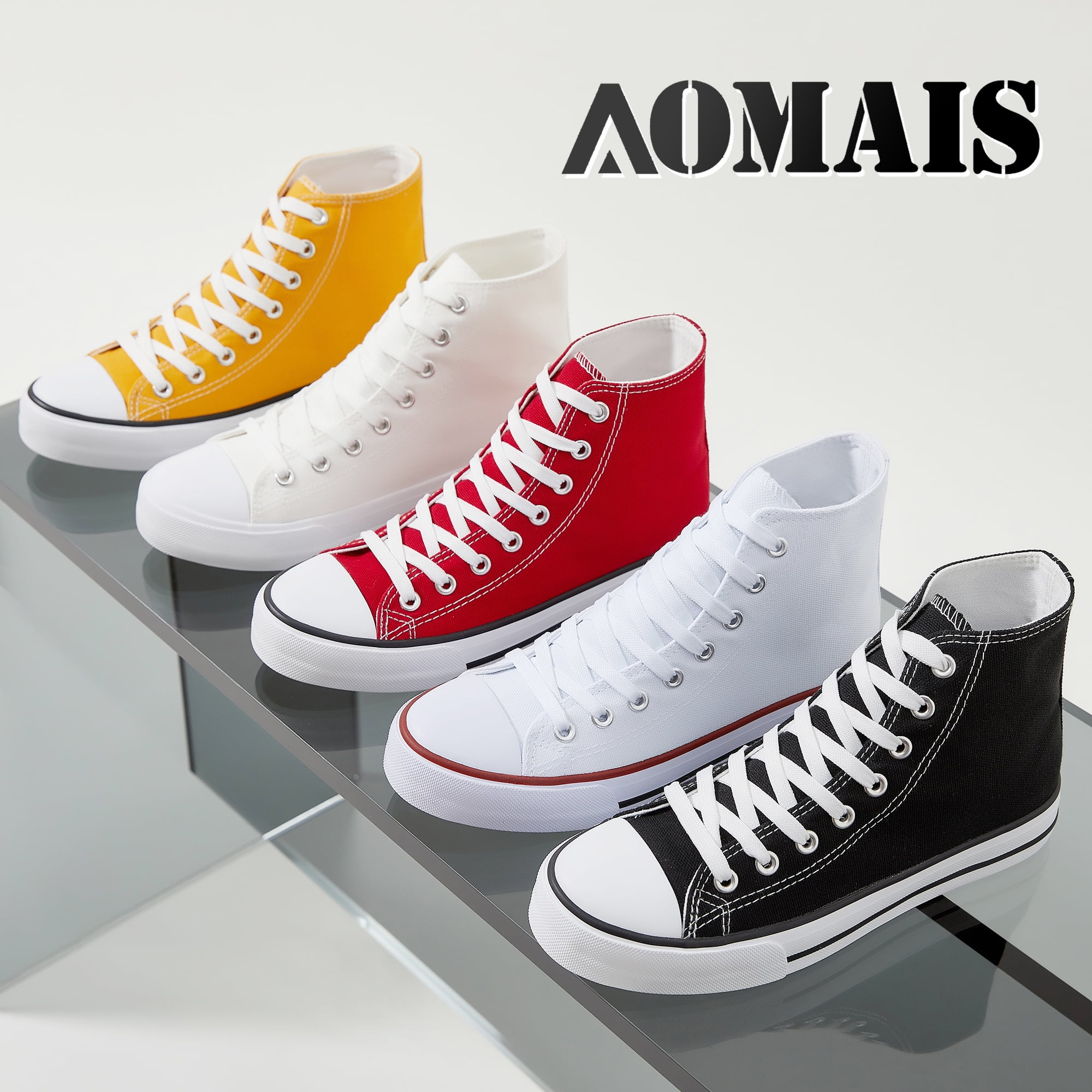 Save .6 on AOMAIS Women’s High Top Sneakers Fashion Shoes Comfortable Walking @ Walmart