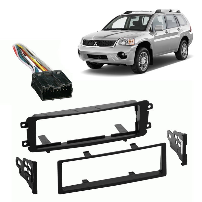 2004 Mitsubishi Endeavor Radio Dash Kit Fits Mitsubishi Endeavor 2004-2011 Single DIN Harness Radio Install