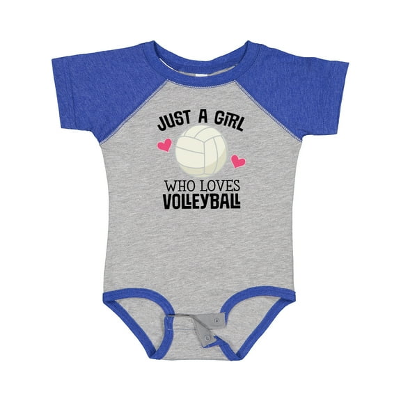 Inktastic Just a Girl Who Loves Volleyball Girls Baby Bodysuit