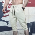 thumbnail image 2 of Men's Casual Pants Men’s Casual Pants Male Spring And Summer Pocket Sports Shorts Bifurcated Capri Pants end# start# s#Men’s Casual Pants Beige L, 2 of 4