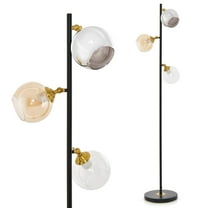 Giantex Globe Floor Lamp, Tall Standing Lamp w/Adjustable Globe Glass Lampshades, Freestanding Lamp for Home