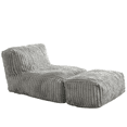 thumbnail image 3 of Venuezy Large Bean Bag Chairs Sofa for Adults, Giant BeanBag Couch Lounger with Ottoman, Corduroy Memory Foam Lounger for Living Room Bedroom Dorm Apartment, 3 of 8