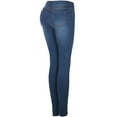 thumbnail image 4 of 2Luver, Women's, 5 Pocket Stretch Skinny Jeans, Medium Denim Wash, 0, 4 of 4