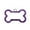 Purple, variant on Stainless Steel Glittering Bone Design Pet ID with Custom Name Engraving for Dogs and Cats