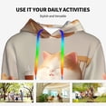 thumbnail image 4 of Cauagu Relaxing Cat With Tea for Women's Hooded Sweatshirts Pullover Hoodie for Women Fall Workout Sweat Long Sleeve Preppy Sweatshirts-, 4 of 7