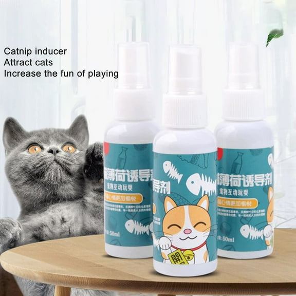 Leaveforme 50ml Catnip Spray No Side Effect Relieve Stress Exclude Stray Hairs Pet Perfume Induction Spray for Indoor