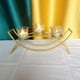 thumbnail image 1 of Soporte para candeliere de hierro forjado dorado, decoración para hogar, centro de , adornos, candelieres de para bodas, a la lámpara de oro SOLEDAD candelabro, 1 of 7