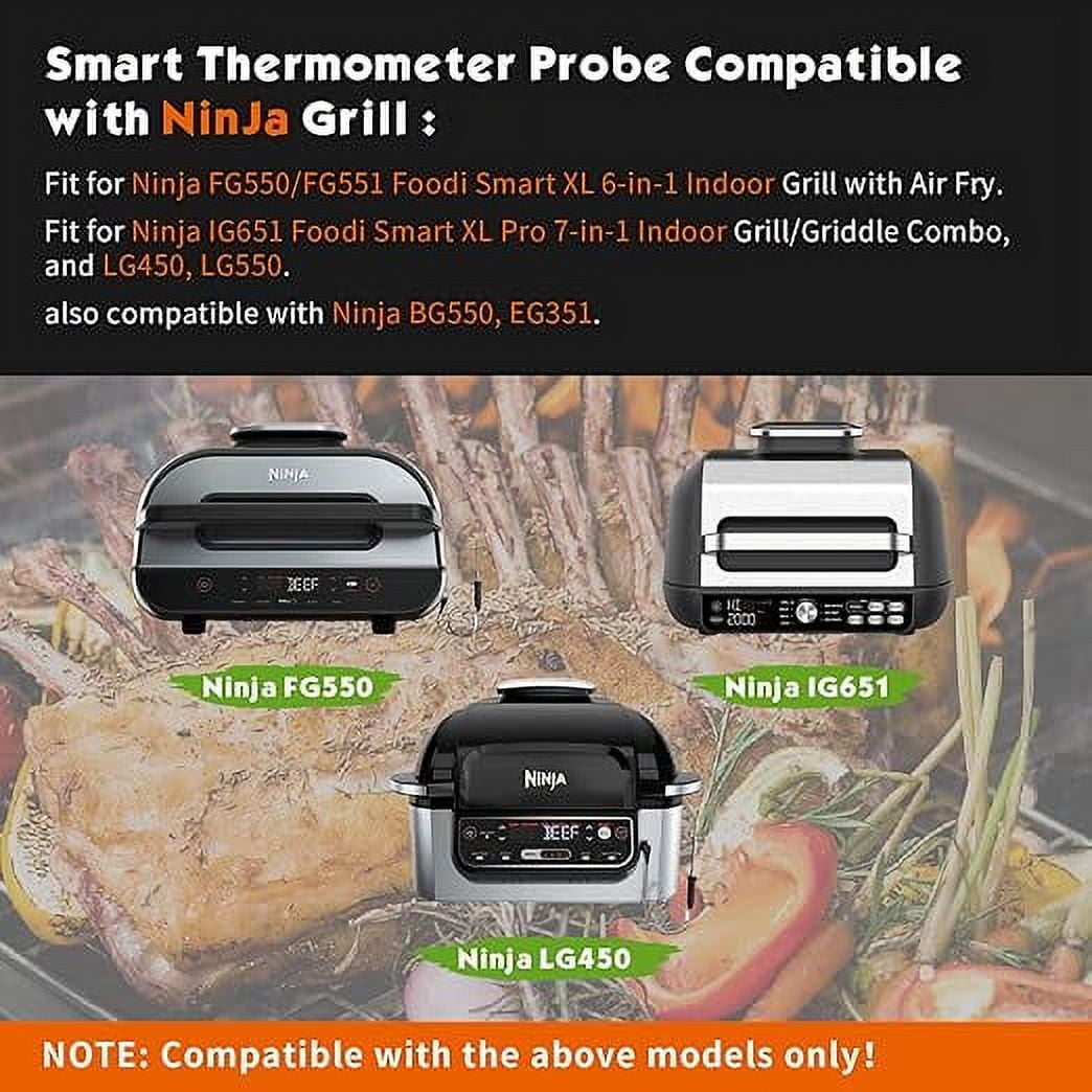 Smart Thermometer Probe for Ninja FG550 FG551 Smart XL 6 in 1 Indoor Grill with Air Fryer Replacement Meat Probe for Ninja Indoor Grill Accessories