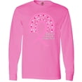 thumbnail image 3 of Inktastic Breast Cancer Awareness Rainbow Ribbon with Hearts Long Sleeve T-Shirt, 3 of 5