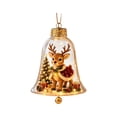 thumbnail image 2 of Christmas Reindeer Bell Ornament, Lighted Clear Diorama Hanging Bauble with Mini Scene, Festive Xmas Decor for Holiday Home Party, Christmas Gift (3.94 In), 2 of 4