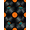 Black Orange Turquoise, Pattern 15, variant on ODIKA 8'x10' Washable Area Rug Non-Slip Chair-Friendly Mat Record Retro Vinyl Phonograph Disc Motif Round Concentric Shaped for Dining Room, Large Office, Lounge