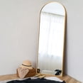 thumbnail image 3 of NeuType Pleine Longueur Miroir Plancher Arc Or 65"x22", 3 of 9