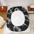 thumbnail image 4 of Manfei Boys Rugby Fitted Sheet, Sports Game Queen Bedding, Black Gold Cream 3pcs, 1 Fitted Sheet and 2 Pillowcases, 4 of 6