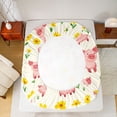 thumbnail image 5 of Castle Fairy Preppy Kids Cute Pig Bed Sheets,Cartoon Farmhouse Animal King Sheets, 5 of 7