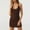 Brown, variant on Women's Summer Dress, Sleeveless V-Neck Mini Dress, Ribbed Knit Bodycon Tank Dress for Women, Casual Stretchy Fit
