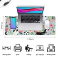 thumbnail image 5 of Long Mouse Pads for Desk,Husky and Pioneer Flower Desk Mats on Top Of Desks, Desk Mouse Pad Extra Large with 3mm Non-Slip Base and Stitched Edge for Gaming,Office,Work,Home 31.5"x11.8", 5 of 6