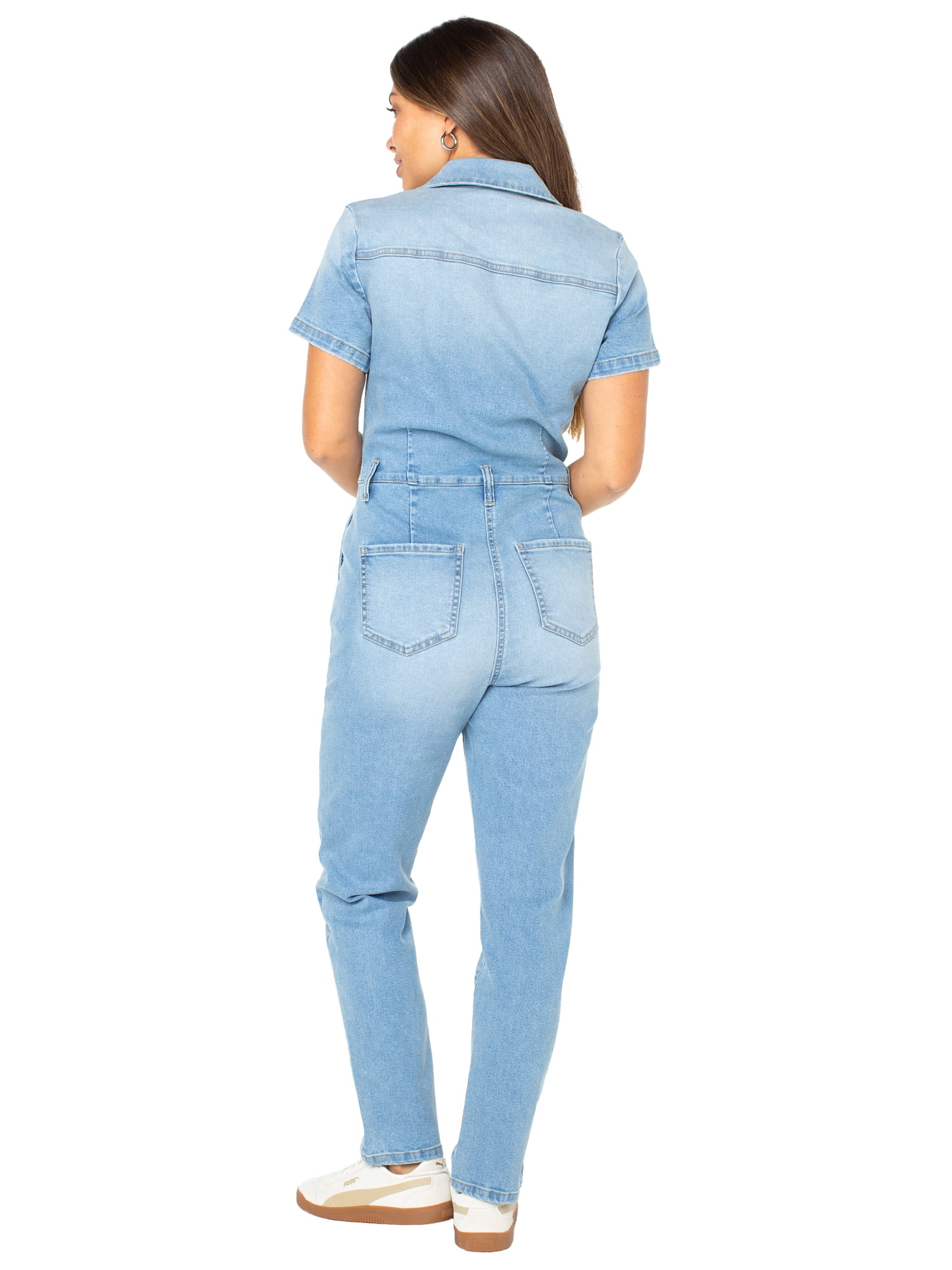 Celebrity Pink Slim Fit Short Sleeve Boilersuit, Juniors
