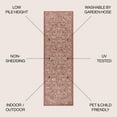 thumbnail image 4 of JONATHAN Y SANTA MONICA 2 x 8 Runner Rug, Tela Bohemian Textured Weave Floral - Red/Taupe, SMB100A-28, 4 of 6