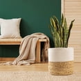 thumbnail image 3 of Cesta de cuerda resistente para plantas, cesta tejida moderna para macetas, jardineras de interior, cesta organizadora de almacenamiento, decoración rústica para el hogar, 3 of 8