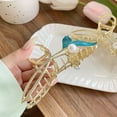 thumbnail image 4 of BESTYASH Non Slip Sky Blue Metal Fishtail Hair Claw Clip for Thick Hair Daily Wear, 4 of 8