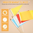 thumbnail image 3 of Uxcell 8x3 Inch Red Blank Stick Flag, 12Pcs Wooden Pole Handheld Solid Color Flag, 3 of 6