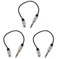thumbnail image 1 of Cable adaptador estéreo de 3 x 1/4 de pulgada a 3,5 mm, conector de auriculares macho de 6,35 mm a hembra de 3,5 mm, cable conector auxiliar, 1 of 5