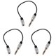 thumbnail image 1 of Cable adaptador estéreo de 3 x 1/4 de pulgada a 3,5 mm, conector de auriculares macho de 6,35 mm a hembra de 3,5 mm, cable conector auxiliar, 1 of 5