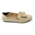 thumbnail image 3 of Victoria K Women's Foldover Sueded Double Bow Ballerina Flats, 3 of 8