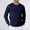 Navy, variant on Mens Crewneck Sweater Waffle Knitted Pullover Sweaters (Beige M)