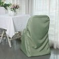 thumbnail image 4 of BalsaCircle 10 Eucalyptus Sage Green Solid Polyester Folding Chair Covers Slipcovers Linens, 4 of 8