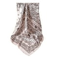 thumbnail image 4 of ZQUUVOU Square Satin Head Scarf for Women Silk Bandana Scarf Satin Hair Scarves Elegant Neck Scarf Hair Sleeping Wraps Coffee, 4 of 5