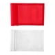 thumbnail image 1 of Banderas de golf sólidas con tubo insertado, todas de 8" de largo x 6" de alto, banderas de putting green para patio, banderas de nailon con minipin Blanco+Rojo Baoblaze golf poniendo banderas verdes, 1 of 8