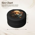 thumbnail image 2 of Yiaed Floral Fox Print Travel Jewelry Case Bridesmaid Gift Boxes Jewelry Travel Organizer Small Round Jewelry Box Mini Storage-Black, 2 of 7