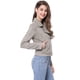 thumbnail image 4 of Chaquecorde mujer Soft Moto Zip Up Pockets Chaquetas de motociclisde gamusintétigris XS, 4 of 6