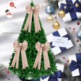 thumbnail image 4 of 3PCS Christmas Tree Top Ornament Pendant Big Bow Christmas Tree Pendant Cloth Ribbon, 4 of 6