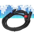 thumbnail image 4 of Funien 3,5mm Estéreo Macho A Doble XLR Macho Conector Convertidor De Audio Adaptador De Cable, Carcasa De aleación De Zinc, Chapado En Oro, Para Estéreo Portátil, Amplificador, 4 of 7
