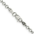thumbnail image 3 of 925 Sterling Silver Rolo Chain Styles Necklace 3 mm Semi-solid 16 inch, 3 of 4