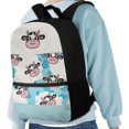 thumbnail image 4 of Uourmeti Cow Pattern Backpack, Durable School Backpack 17 Inch Fashion Student Bookbag for Travel Work, 4 of 6