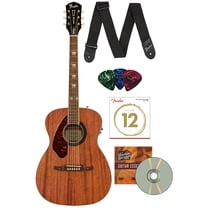 Fender Tim Armstrong Hellcat Acoustic Guitar, Left Handed - Natural w/ Strap