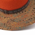 thumbnail image 5 of Noric Women Summer Sun Hat Color Block Wide Brim Floppy Hat Bohemian UV Protection Cap for Beach Vacation, 5 of 5