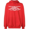thumbnail image 2 of OXI Hoodie Sweatshirt - No Need To Repeat Yourself, Basic Casual Hoodie for Men's and Women Fleece Hoodie Long Sleeve - Red Large, 2 of 3