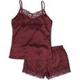 thumbnail image 3 of Elle Sleepwear Womens Vneck Set - Tie Front Top and Shorts Pajama Set Nightwear Sexy, 3 of 15