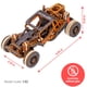 thumbnail image 4 of Kit de maqueta de coche de madera 3D WOODEN.CITY Dune Buggy, 4 of 9