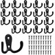 thumbnail image 1 of Double Wall Hooks, Zinc Alloy Coat Hooks 20-Pack for Home Organization & Space Saving, 1 of 4