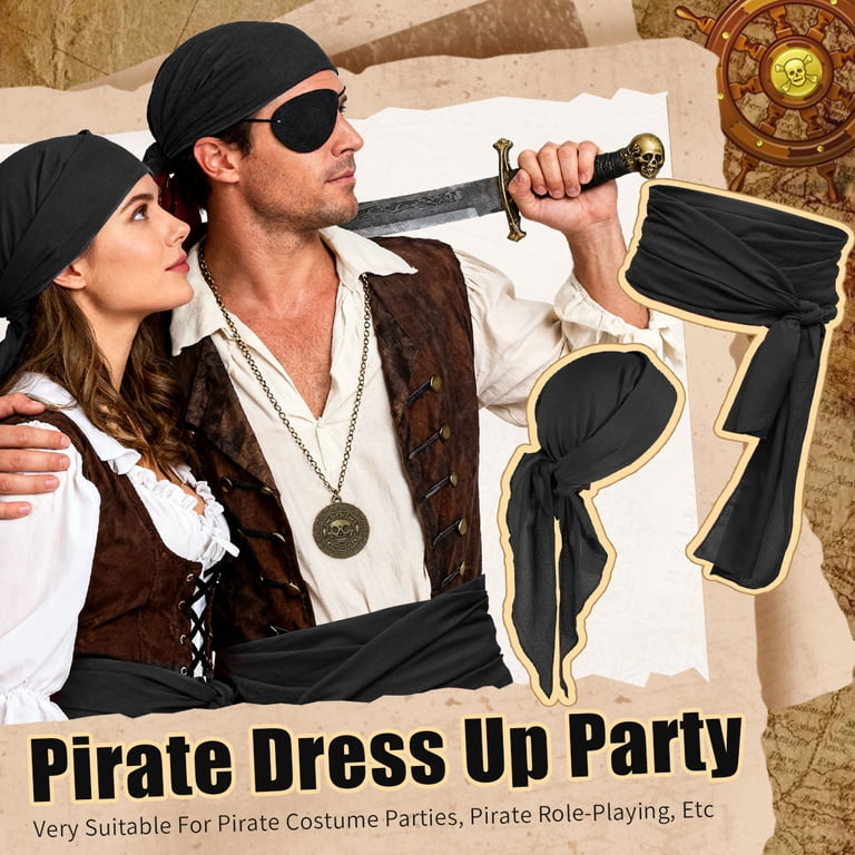 Halloween Pirate Costume Accessories Pirate Head Scarf Sash  display picture 1