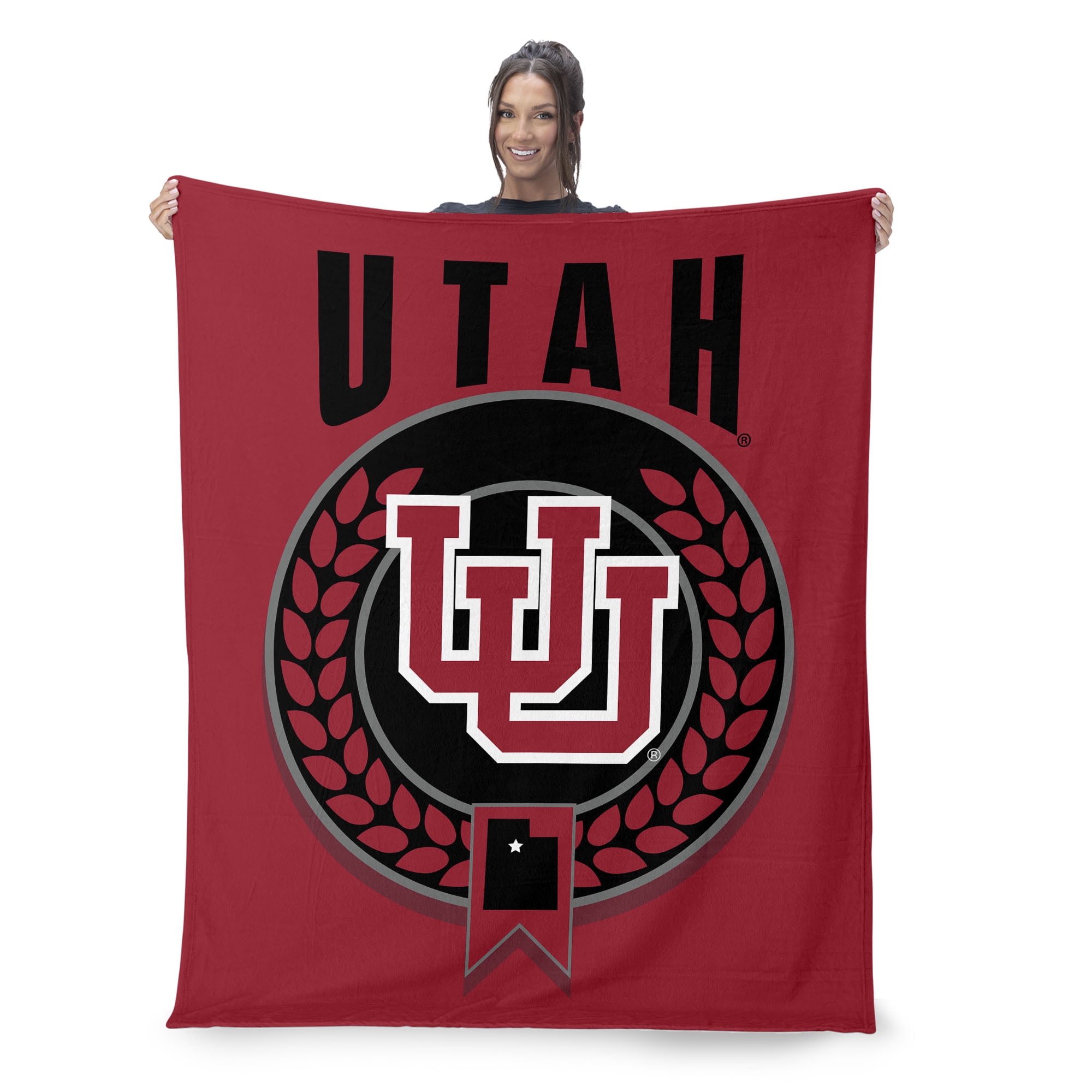 Utah NCAA Apex Silk Touch Sherpa Throw 50x60 inches