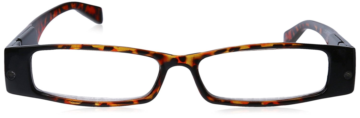 LightSpecs LightPipe Reading Glasses with LED Lights, Mr. Carter +2.50 Power