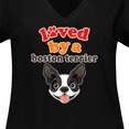 thumbnail image 4 of Inktastic Boston Terrier Dog Gift Women's Plus Size V-Neck T-Shirt, 4 of 5