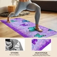 thumbnail image 4 of Purple Butterfly Leopard Pattern Hot Yoga Mat Towel Non Slip for Hot Yoga - Quick-Drying Yoga Mat Cover with 4 Corner Pockets with Travel Bag - Hot Yoga Towel Non Slip 70"x26", 4 of 6